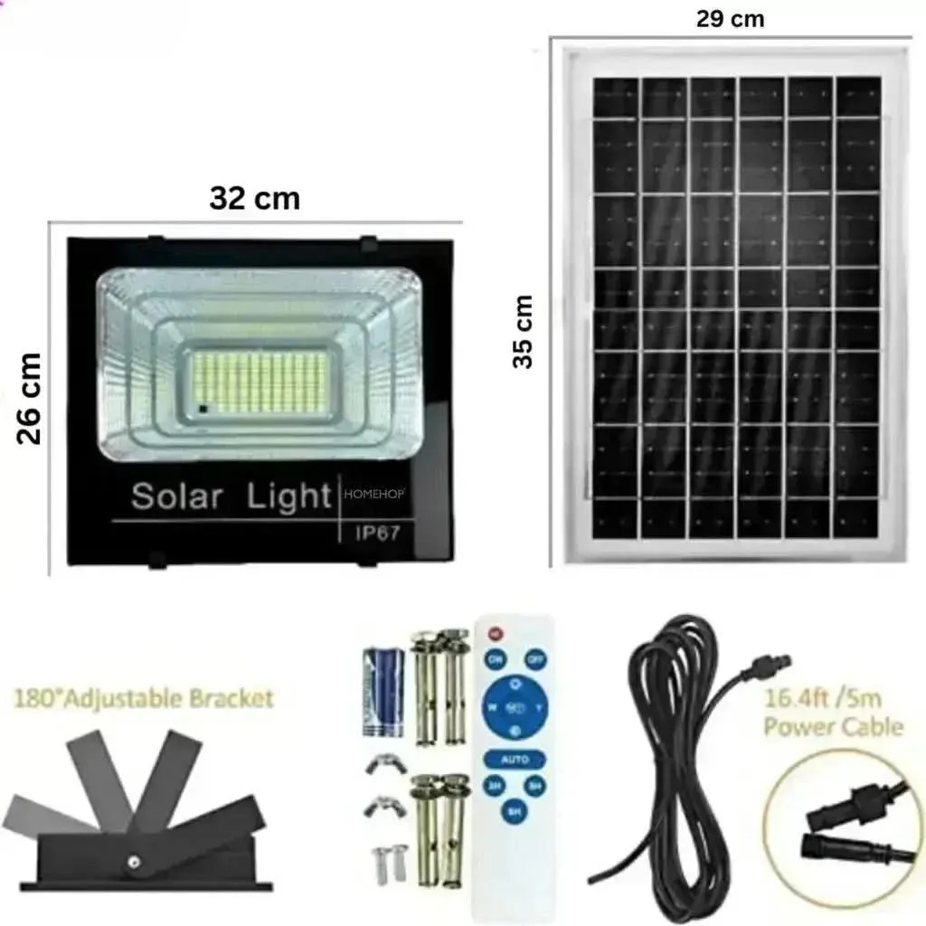 100W Solar LED Flood Light Outdoor Waterproof Lamp For Home, Garden, Wall, Patio