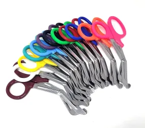 12/Pack Assorted Rainbow Colors Trauma Paramedic Shears Scissors 7.25" Stainless Steel