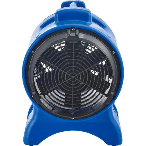 12" Confined Space Blower Fan, Rotomold Plastic, 1 Speed, 2700 CFM, 1 HP