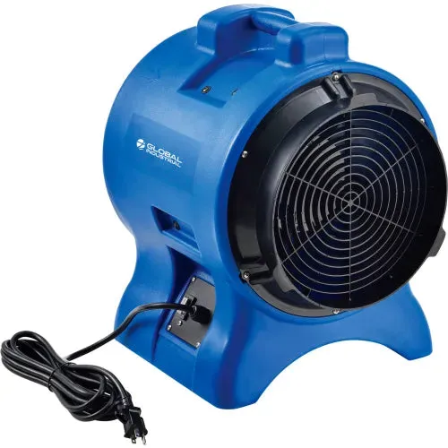 12" Confined Space Blower Fan, Rotomold Plastic, 1 Speed, 2700 CFM, 1 HP