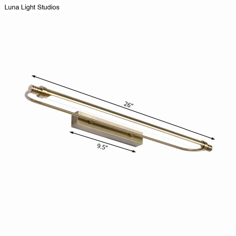 16"/21" Tubed Vanity Light Fixture in Bronze with LED Metal and Acrylic Design – Warm/White Lighting