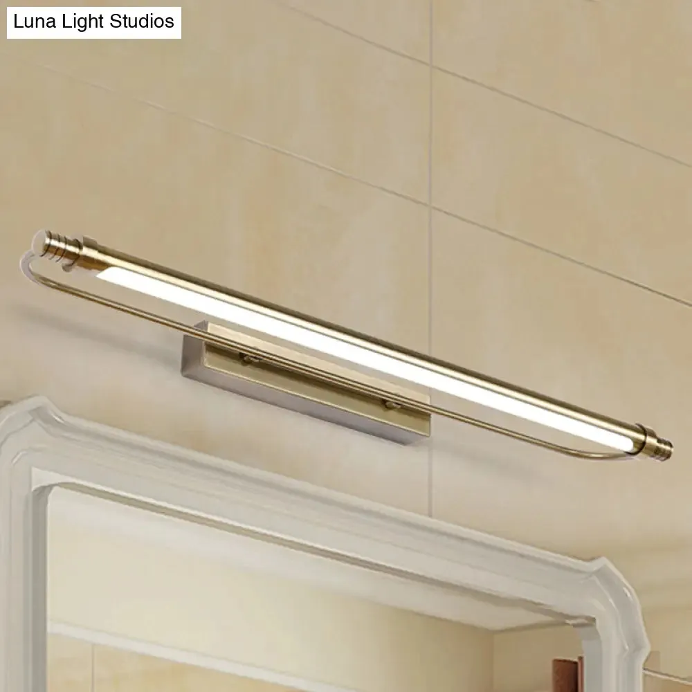 16"/21" Tubed Vanity Light Fixture in Bronze with LED Metal and Acrylic Design – Warm/White Lighting