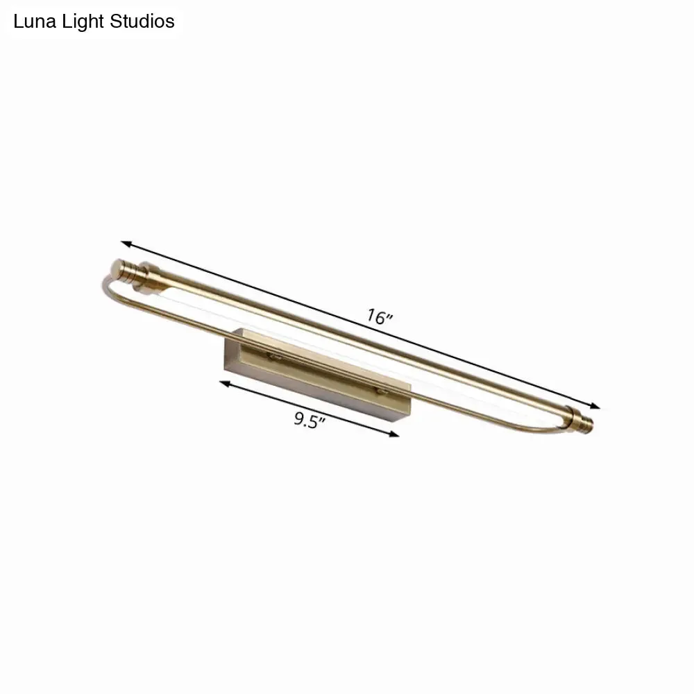 16"/21" Tubed Vanity Light Fixture in Bronze with LED Metal and Acrylic Design – Warm/White Lighting