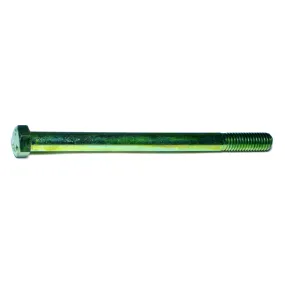 1"-8 x 9" Green Rinsed Zinc Grade 5 Hex Cap Screws (4 pcs.)