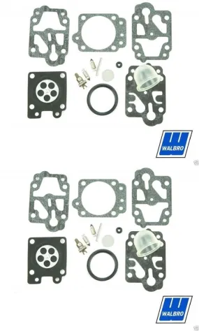 2 Pack Genuine Walbro K23-WYK Carburetor Repair Rebuild Kit Fits WYK Series OEM