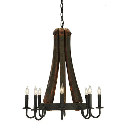 2nd Avenue Barrel Stave 202042-4 Chandelier Light - Coffee Bean