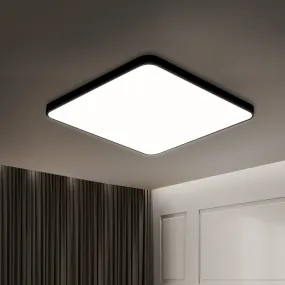 3-Colour Ultra-Thin 5cm Led Ceiling Light Modern Surface Mount 72W Black