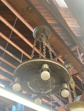 4 Down-Light Hammered Chandelier (LT-141)