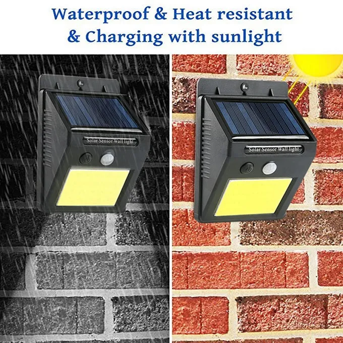 4 X 20  LED COB Solar Powered PIR Motion Sensor Security Wall Lights