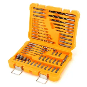 50-Piece Screwdriver & Drill Bit Set (Masonry-Focused & General Purpose)