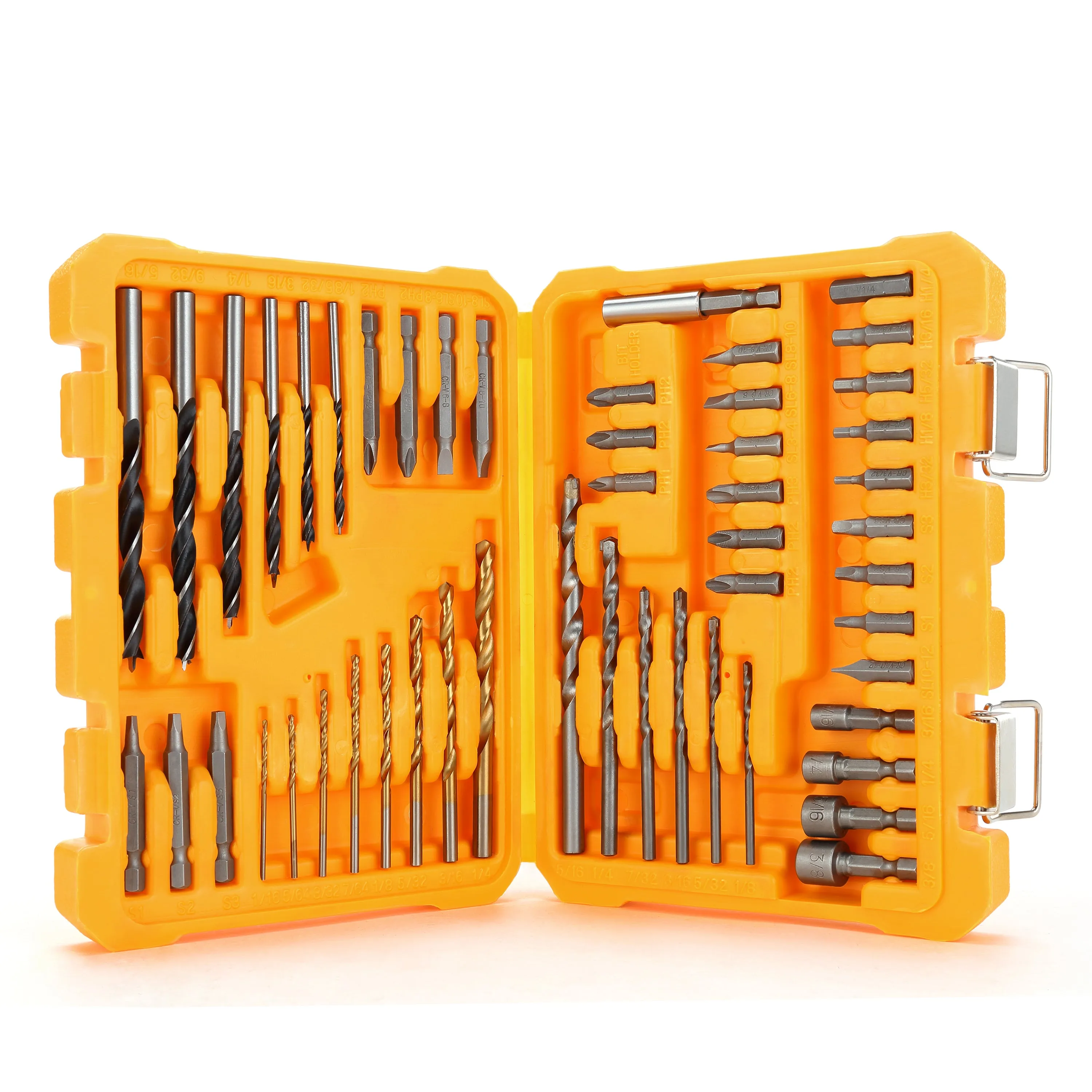 50-Piece Screwdriver & Drill Bit Set (Masonry-Focused & General Purpose)