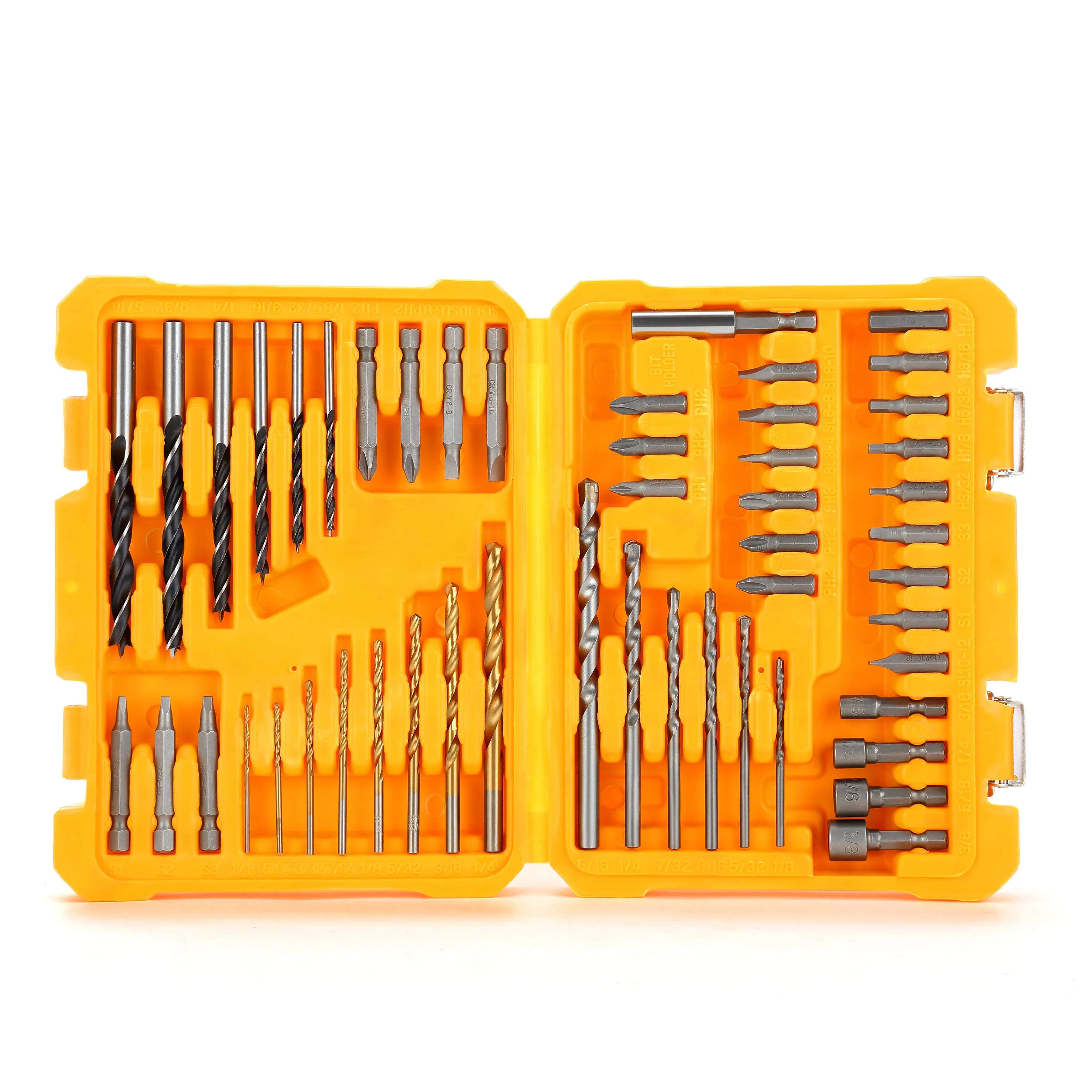 50-Piece Screwdriver & Drill Bit Set (Masonry-Focused & General Purpose)