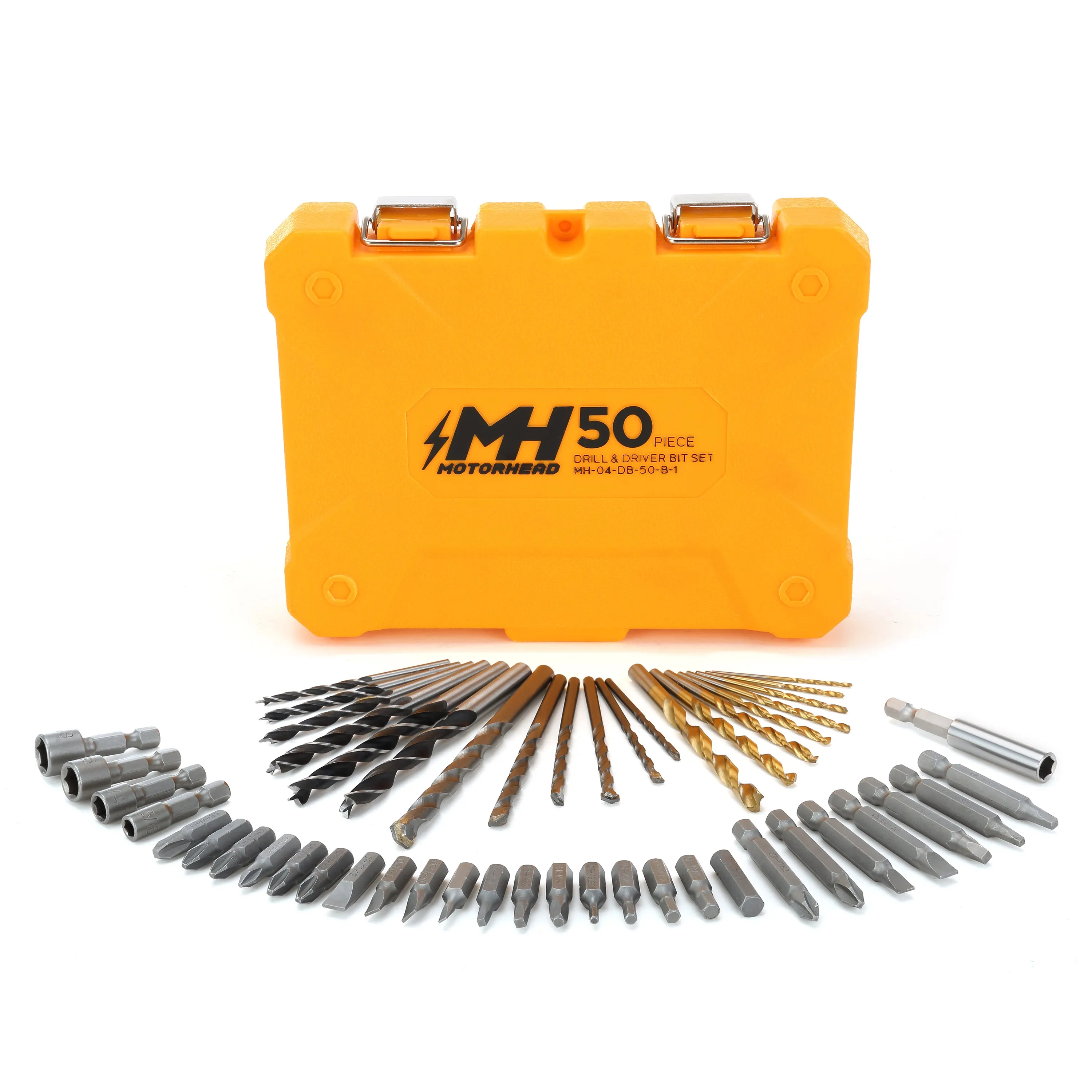 50-Piece Screwdriver & Drill Bit Set (Masonry-Focused & General Purpose)