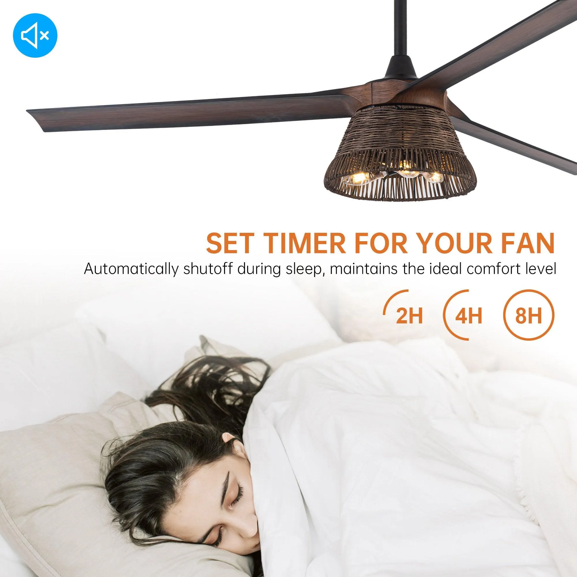 60" Farmhouse Downrod Mount Reversible Ceiling Fan with Lighting and Remote Control