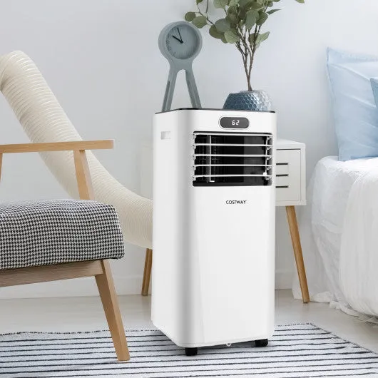 8000BTU 3-in-1 Portable Air Conditioner with Remote Control-White