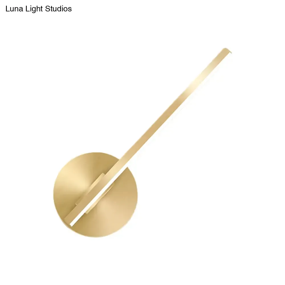 Aluminum LED Wall Lamp - Gold Tube/Stick Design for Boys Bedside