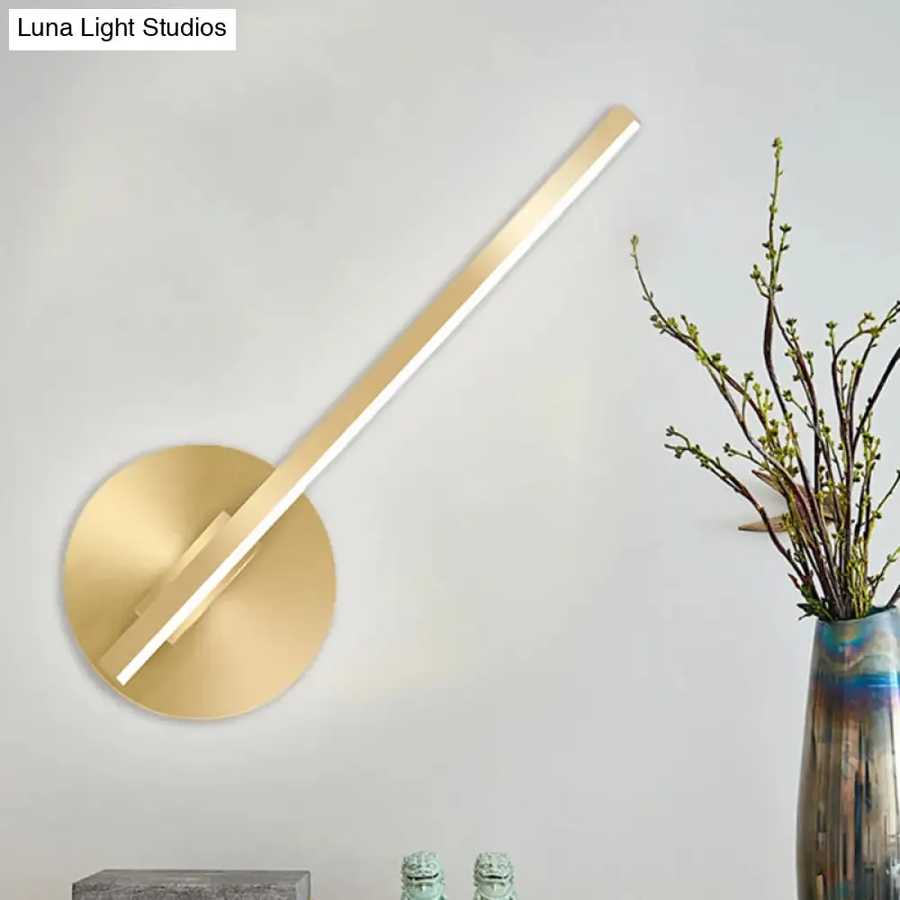 Aluminum LED Wall Lamp - Gold Tube/Stick Design for Boys Bedside