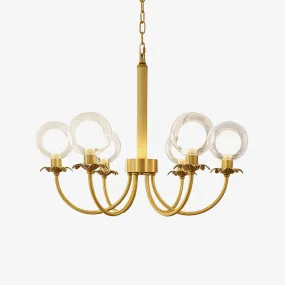 Aureate Radiance Glass Chandelier