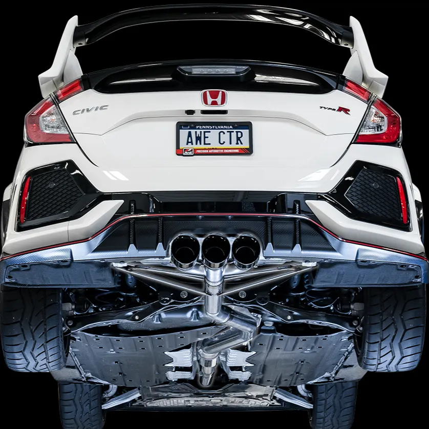 AWE Track Edition Exhaust Kit for FK8 Honda Civic Type R (catback front pipe)