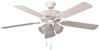 Bala 52 In. Dual Mount Ceiling Fan With 3 Light Kit, White