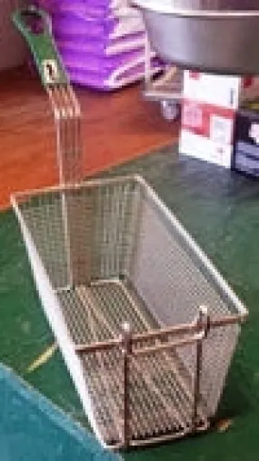 Basket, Fryer , half size - twin basket,  7" wide, 13" long, 6" high  NRE # 001479