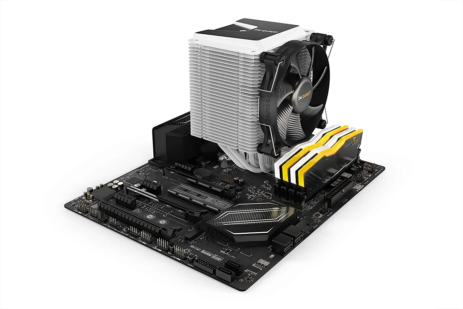 Be Quiet! Air CPU Cooler BK005 Shadow Rock 3 Heatsink & Fan, Intel & AMD Sockets, Shadow Wings 2 Fan, 190W TDP, White