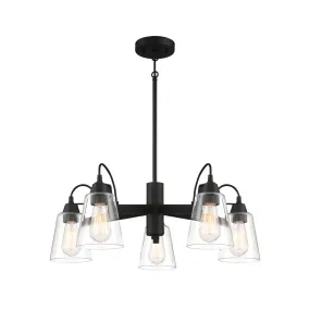 Beckonridge 26 in. 5 Lights Chandelier Black finish