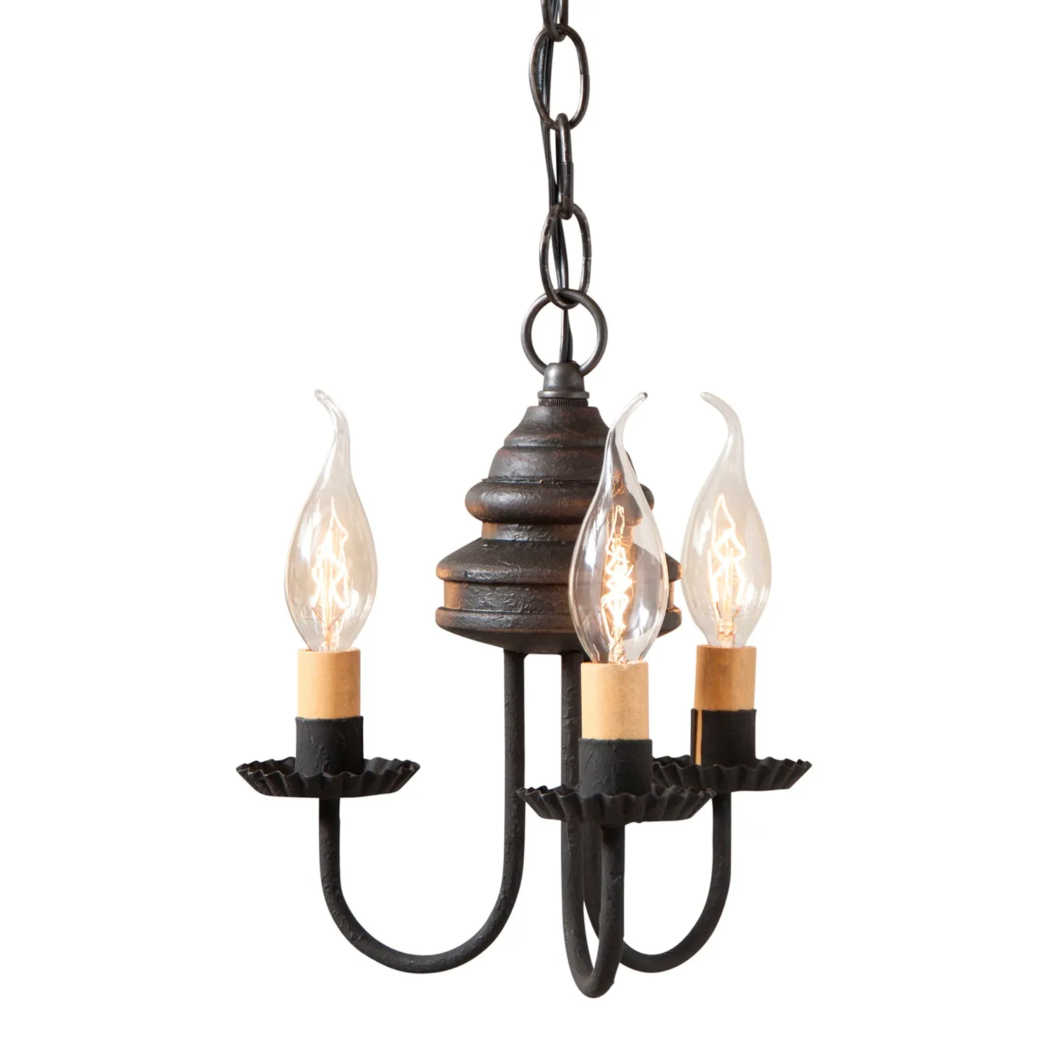 Bellview Wood Chandelier in Americana Black