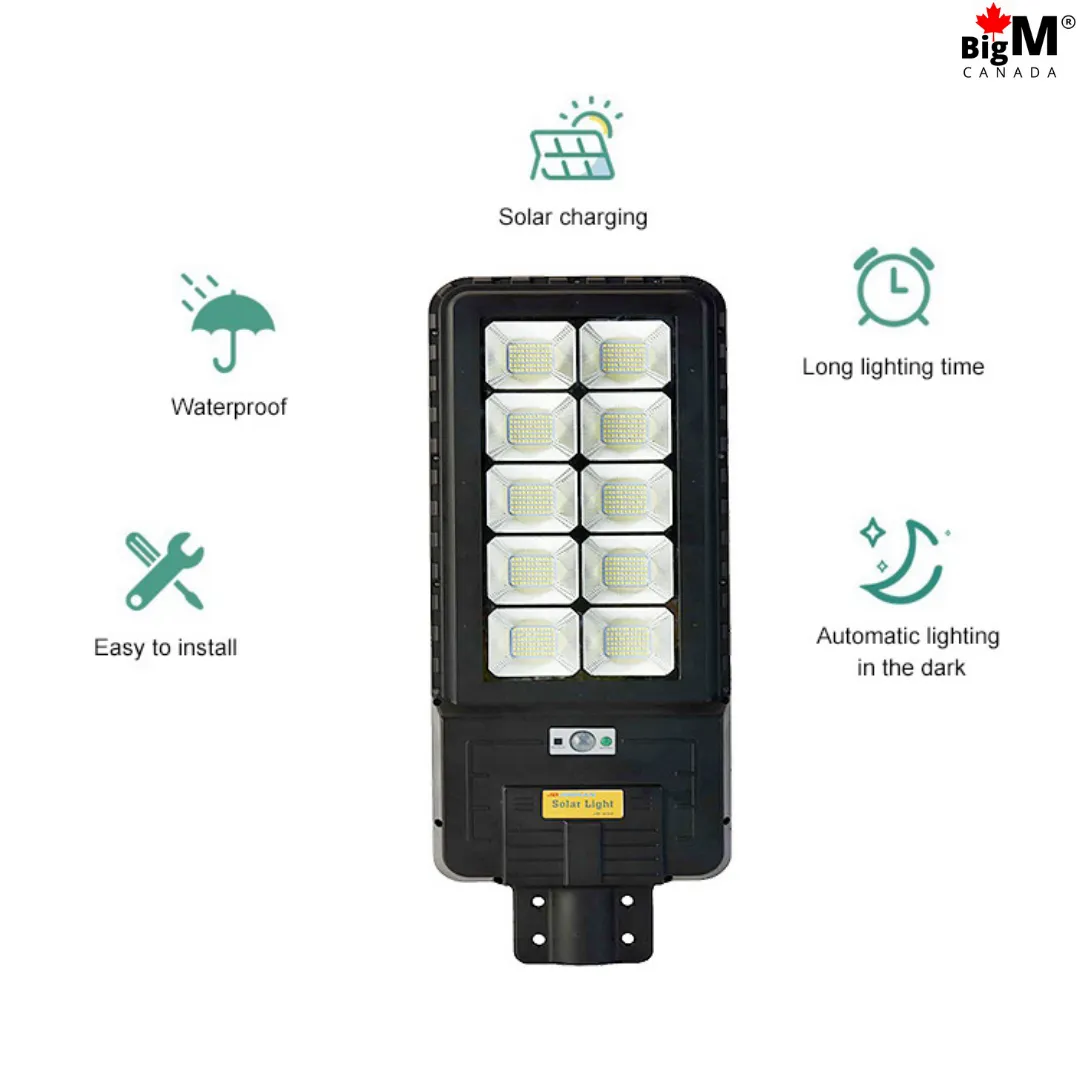 BigM Heavy Duty 400W Solar Street Light with Motion Sensor For Outdoor