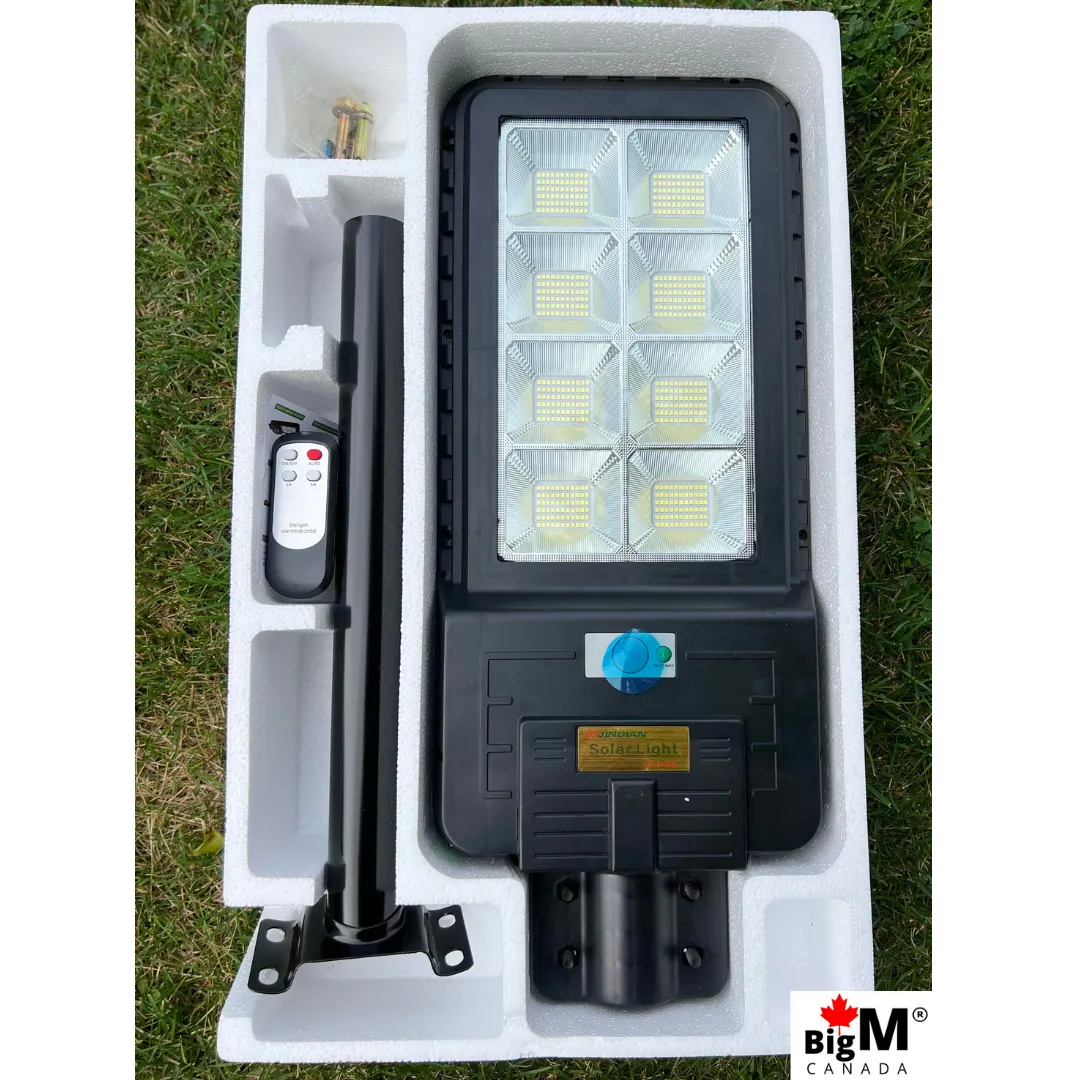 BigM Heavy Duty 400W Solar Street Light with Motion Sensor For Outdoor