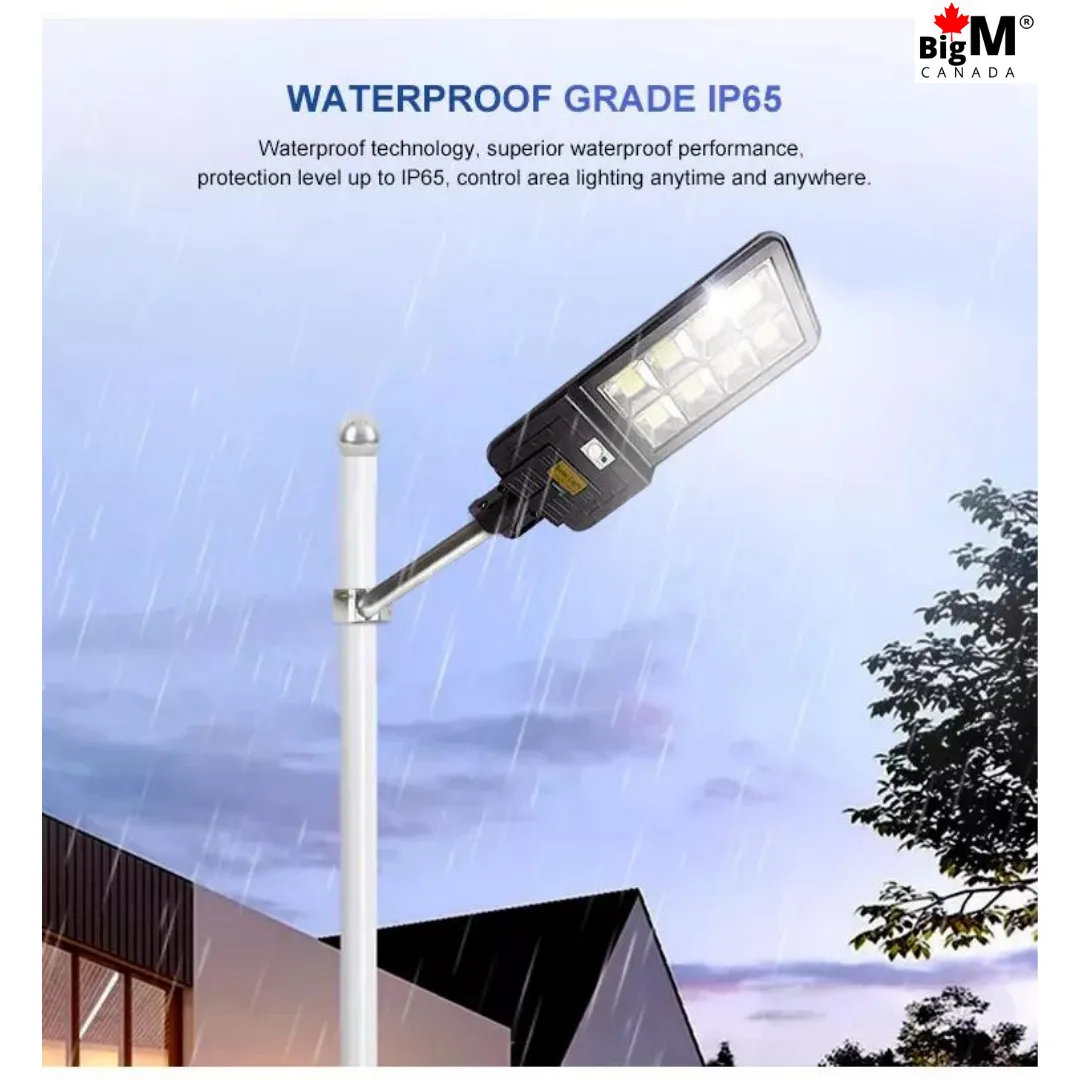 BigM Heavy Duty 400W Solar Street Light with Motion Sensor For Outdoor