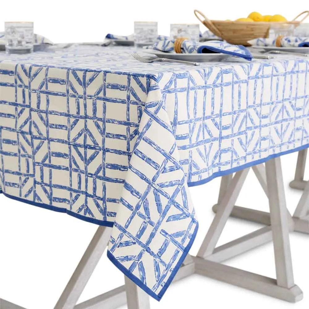 Blue Bamboo Tablecloth