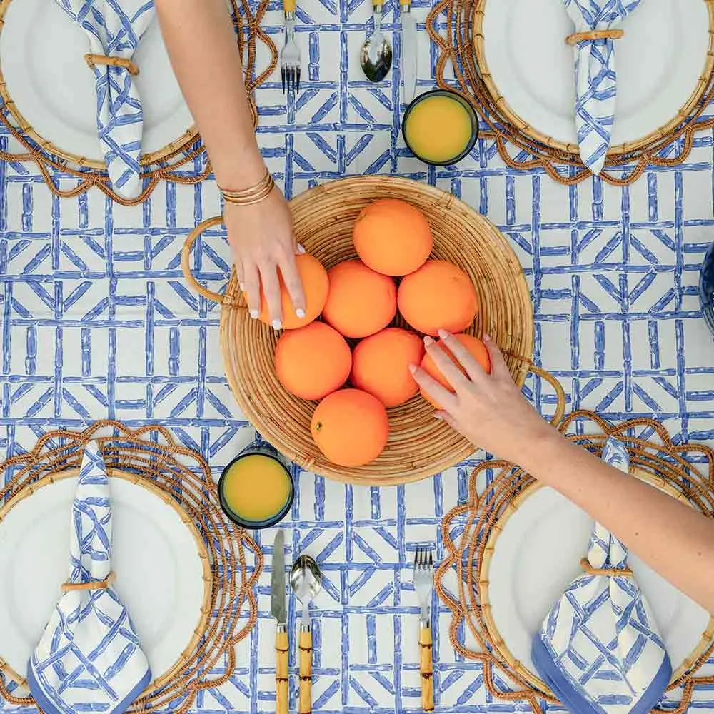 Blue Bamboo Tablecloth