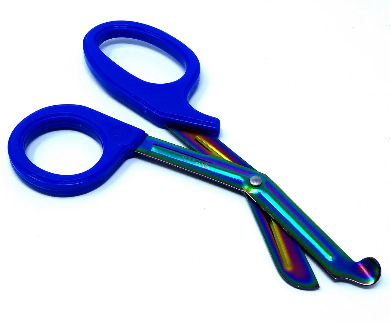 Blue Handle with Fluoride Multi Color Blades Trauma Shears 7.25"