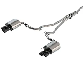 Borla S-Type Catback Exhaust for 2019  Ford Ecoboost Mustang w/ Active Exhaust (Black Chrome Tips)