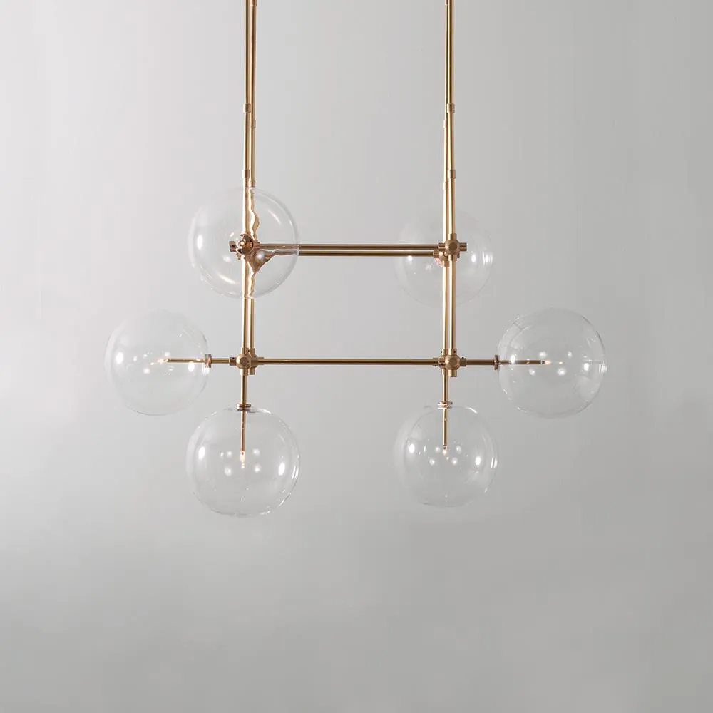 Brass Soap 6 DT Chandelier