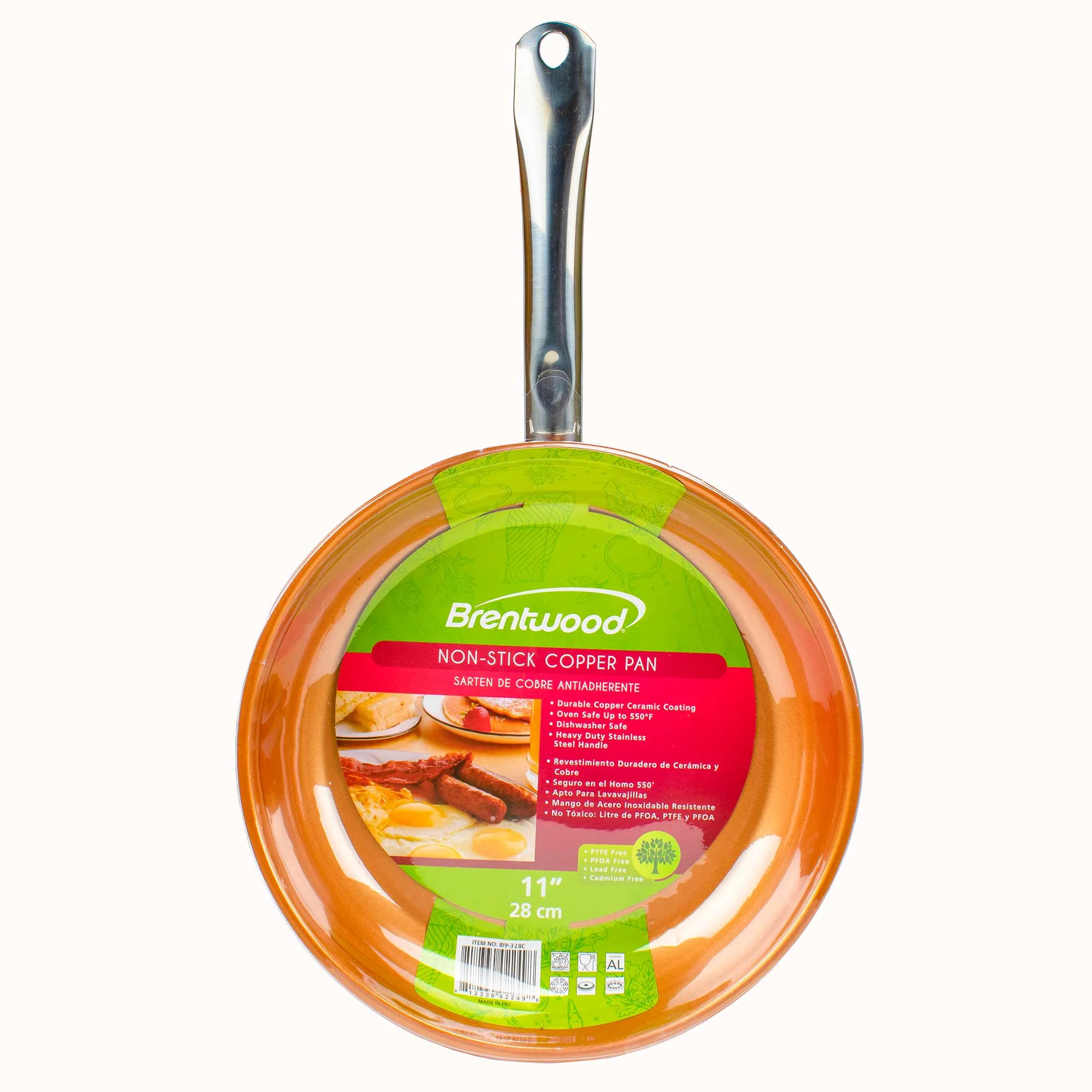 Brentwood BFP-328C 11-inch Non-Stick Induction Copper Frying Pan