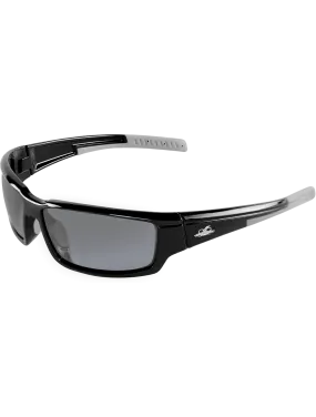 Bullhead Safety MAKI, Polarized Silver Mirror Safety Glasses BH145712