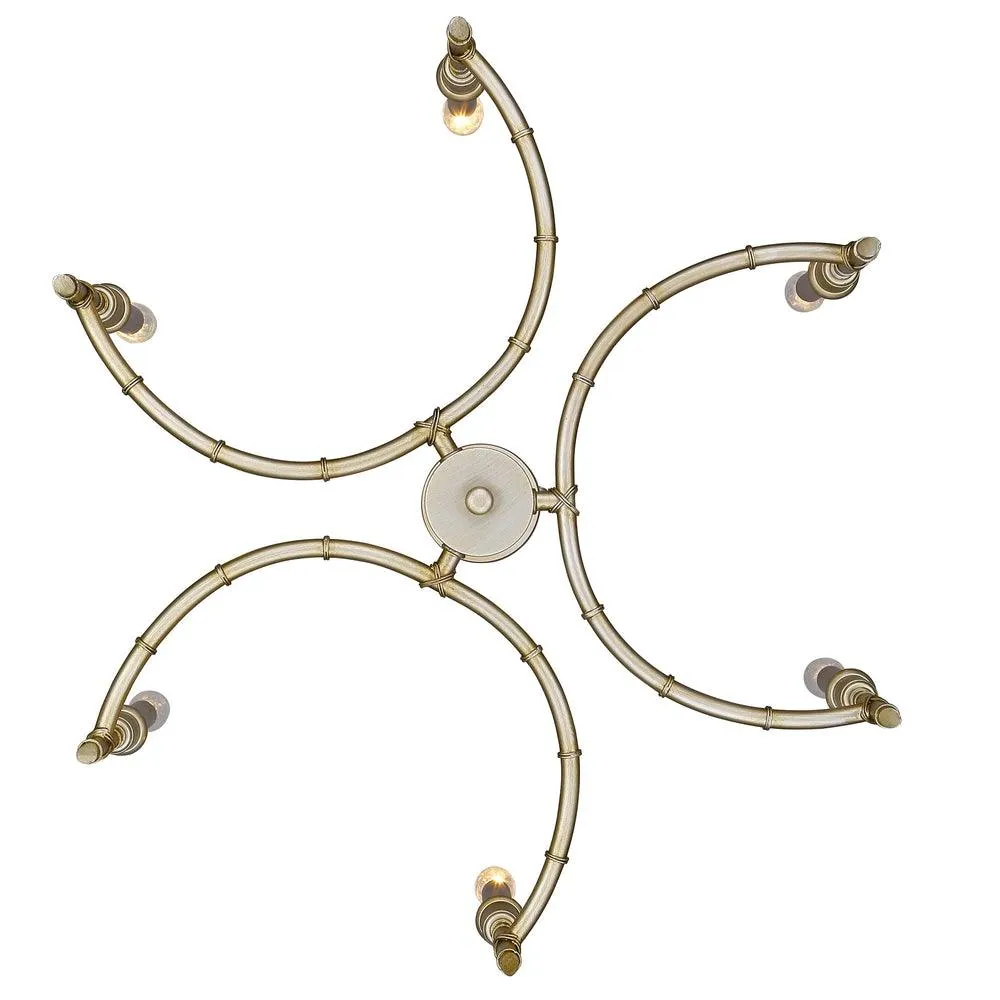 Cambay 6 lights 25 in. Chandelier Gold finish