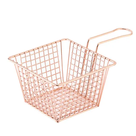 Chip Fryer Serving Basket Rose Gold Colour XK1130