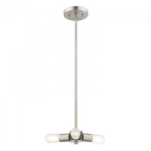 COPENHAGEN 3 LIGHT MINI CHANDELIER, BRUSHED NICKEL