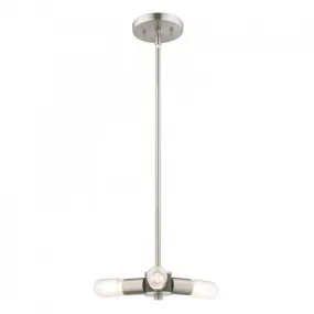 COPENHAGEN 3 LIGHT MINI CHANDELIER, BRUSHED NICKEL