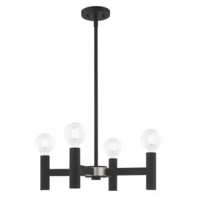 COPENHAGEN 4 LIGHT MINI CHANDELIER. BLACK