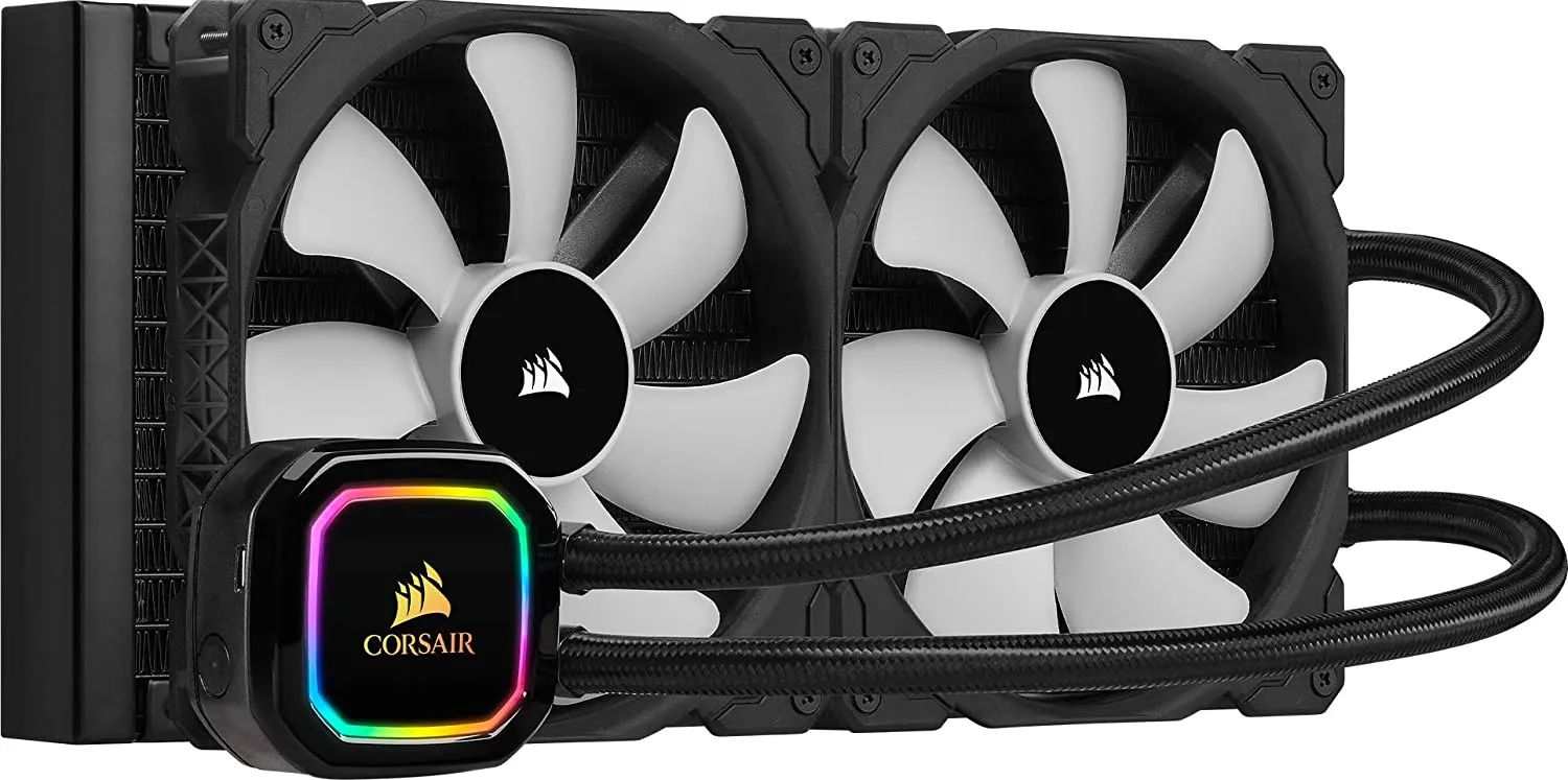 Corsair iCUE H115i PRO XT RGB Liquid CPU Cooler (280mm Radiator, Two 140mm Corsair ML Series PWM Fans, 400 to 2,000 RPM, Advanced RGB Lighting) Black