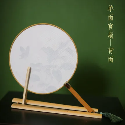 Cotton And Linen Hand-made Bamboo Bone Classical Chinese Fan Single Side 99