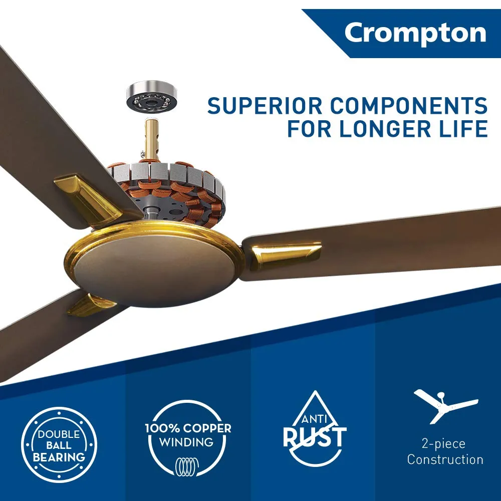 CROMPTON CEILING FAN - AURA PRIME DUSKY BROWN 1200MM