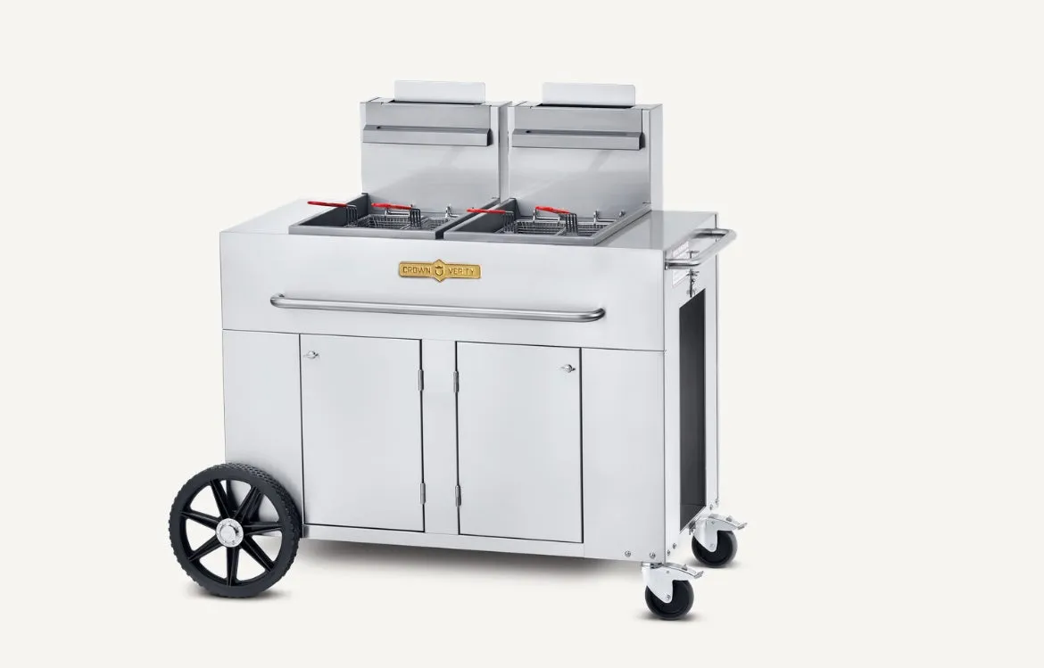 Crown Verity CV-PF-2, 2 x 35-40 lb Outdoor Portable Fryer, Propane