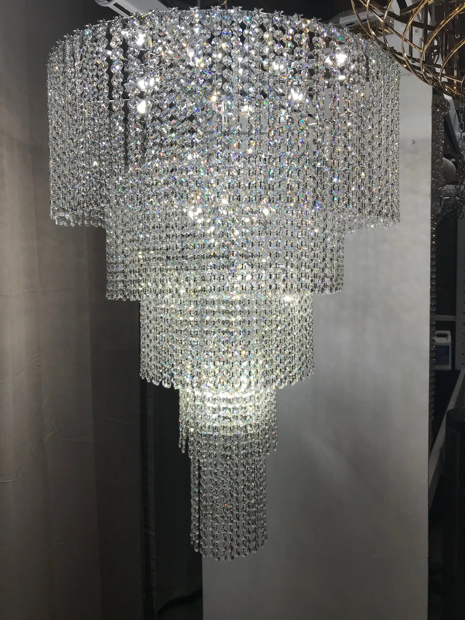 Crystal Chandelier W:30 x H:46 Genuine Magnificent Crystal Prisms 47 Lights