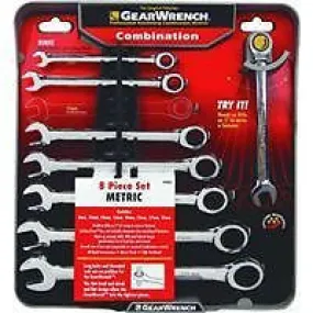 Danaher 485100 8 Pc GearWrench Metric Combination Ratcheting Wrench Set 8-18mm - Quantity of 1