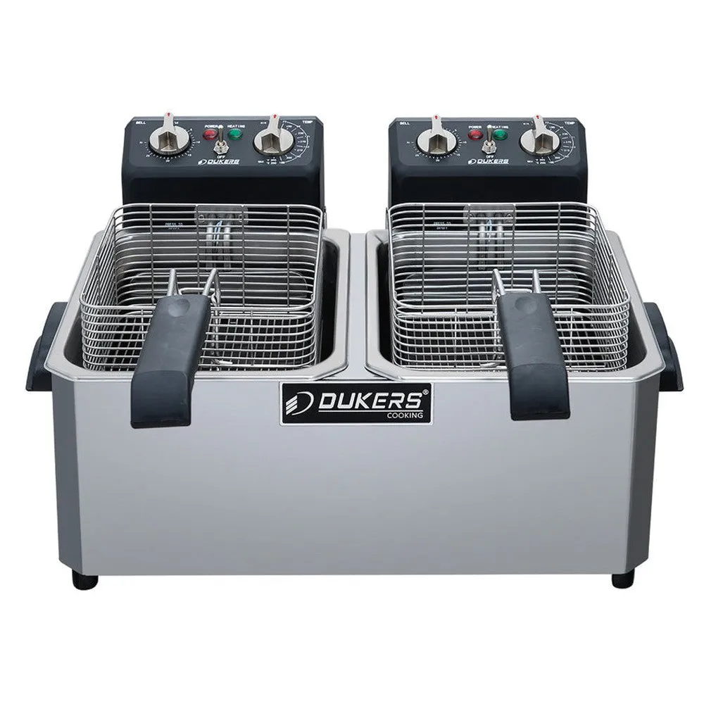 DCF15ED 30lb Two Basket Electric Countertop Fryer